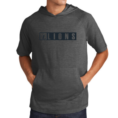 LL Lions  - PosiCharge ® Tri Blend Wicking Short Sleeve Hoodie Thumbnail